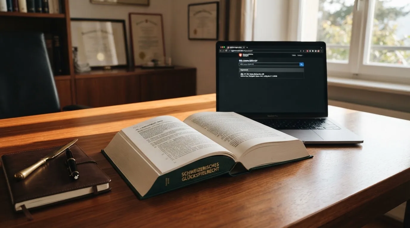 Amtliches Schreiben mit Stempel auf einem Schreibtisch neben einem Gesetzbuch — beste auszahlungsquote online casino