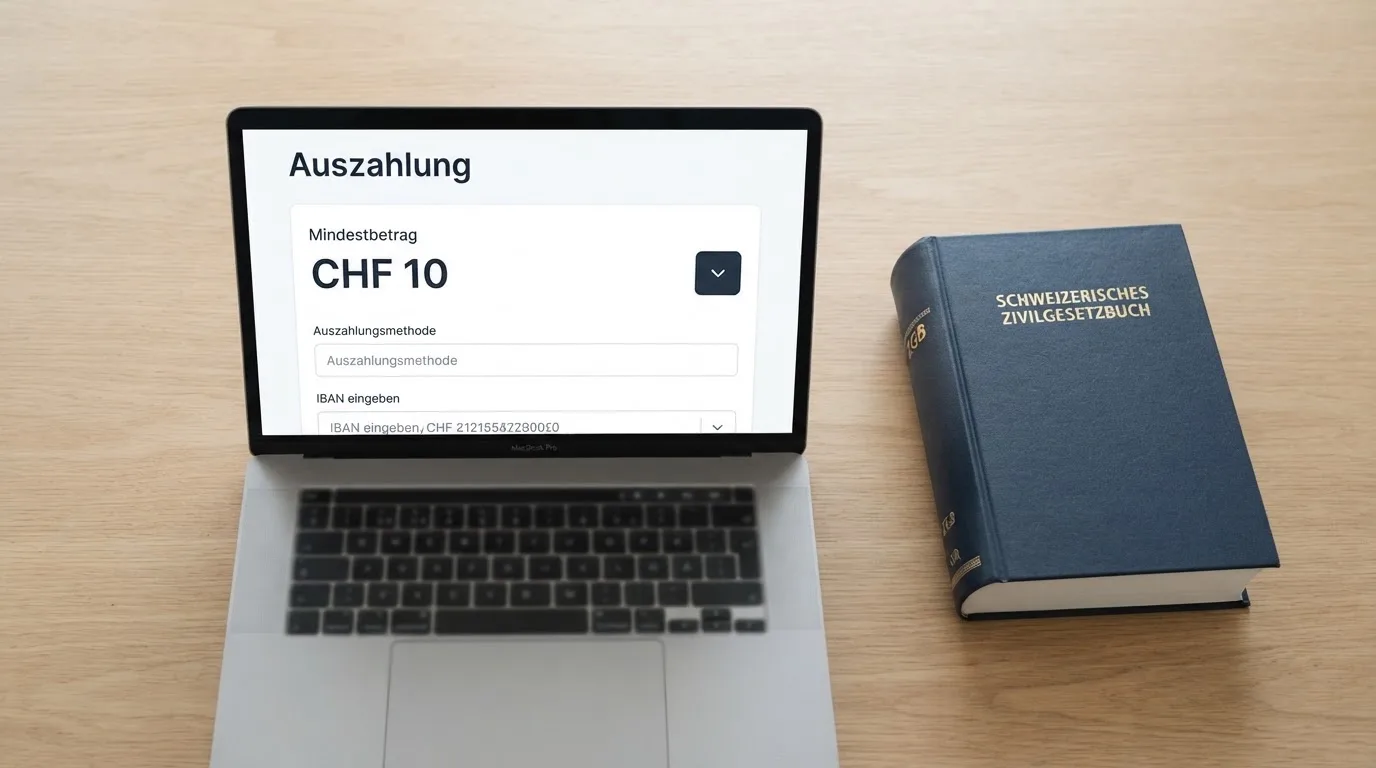 Amtliches Schreiben mit Stempel auf einem Schreibtisch neben einem Gesetzbuch — beste online casinos schweiz mit no deposit bonus